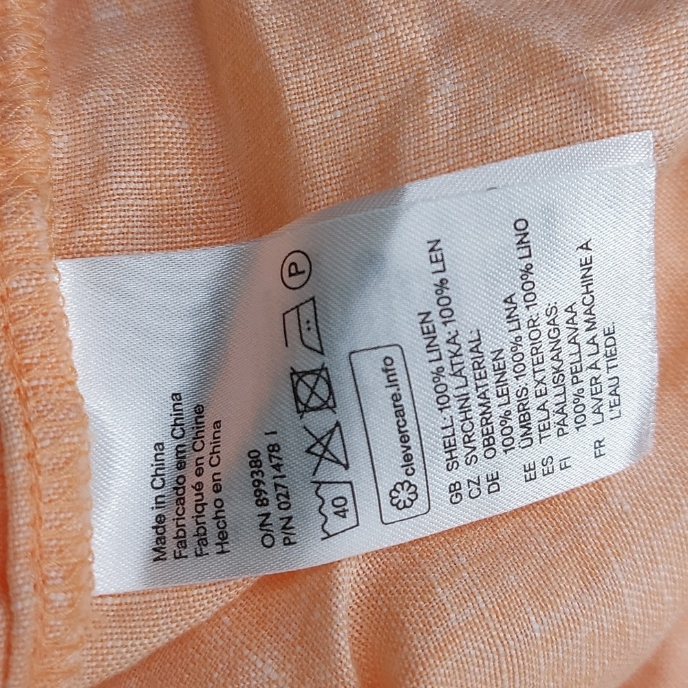 5 For 25! Sleeveless Linen Top, Peach - Picture 9 of 10